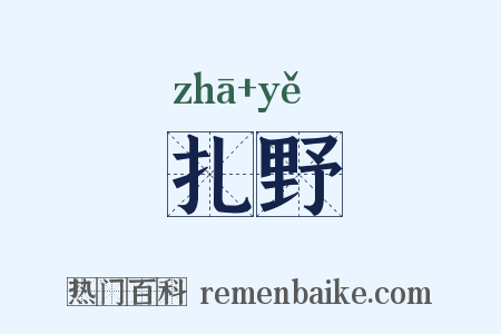 扎野是什么意思的图片